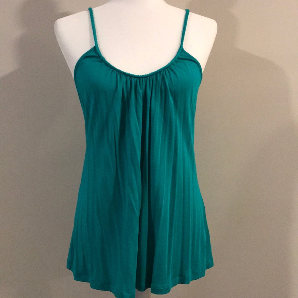 Green Tart Braided Trim Tank Top
